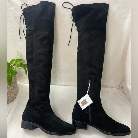 GEOX Felicity Suede Over The Knee High Black‎ Suede Boots 6.5 M, E 509 - Picture 14 of 16